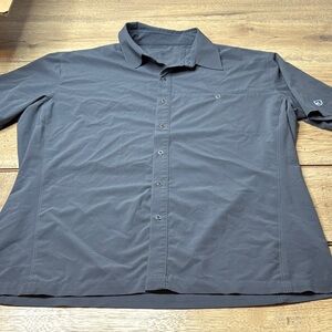 Men’s Kuhl Renegade Button Down Shirt in Charcoal Blue Size XL